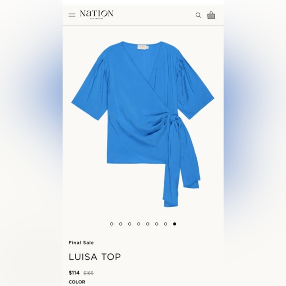 Nation LTD Blue Luisa Top
